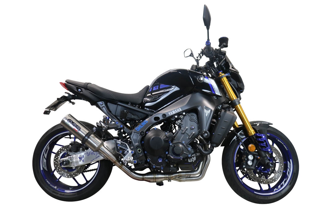 Pot echappement compatible avec Yamaha Mt-09 2021-2024, M3 Inox , Pot échappement complet, non légal pour les pays de l'UE, avec db killer amovible 