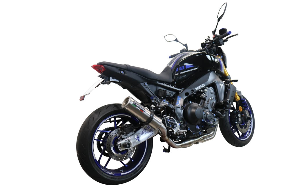 Pot echappement compatible avec Yamaha Mt-09 2021-2024, M3 Inox , Pot échappement complet, non légal pour les pays de l'UE, avec db killer amovible 