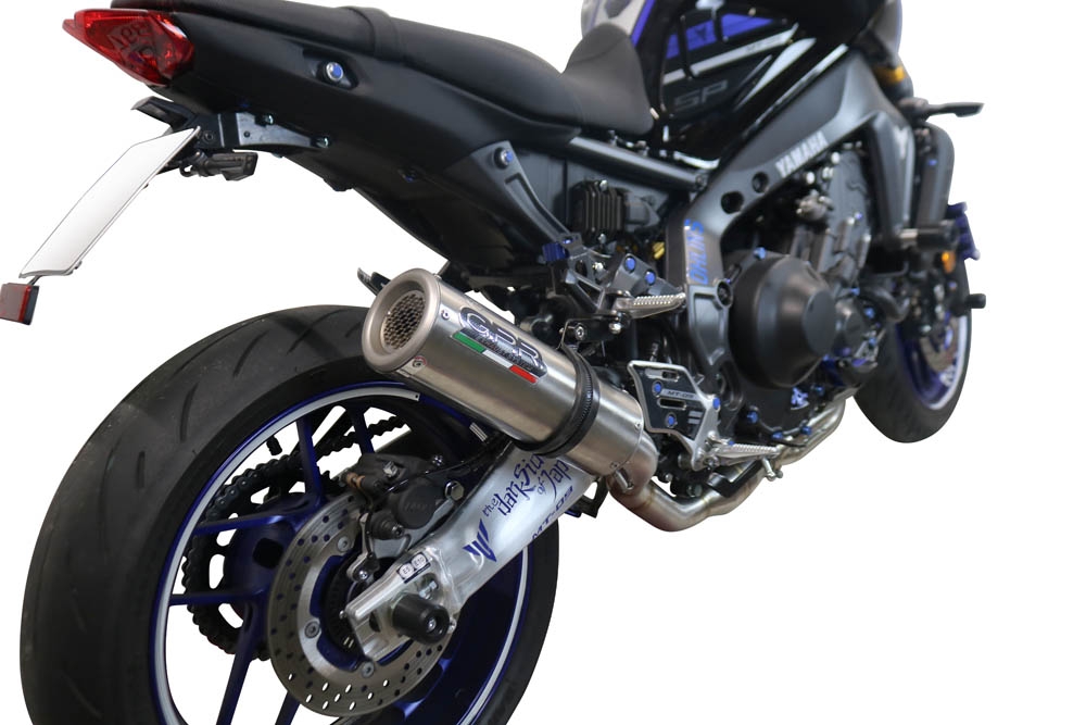 Pot echappement compatible avec Yamaha Mt-09 2021-2024, M3 Inox , Pot échappement complet, non légal pour les pays de l'UE, avec db killer amovible 