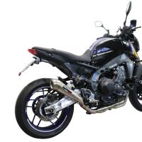 Pot echappement compatible avec Yamaha Mt-09 2021-2024, Powercone Evo, Pot échappement complet, non légal pour les pays de l'UE, avec db killer amovible 