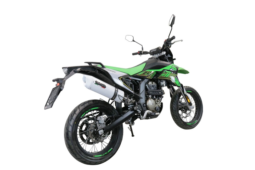 Pot echappement compatible avec KL MOTOR KXE 125 2022-2023, Albus Evo4, Pot Echappement homologué pour les marchés non européens 