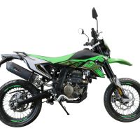 Pot echappement compatible avec KL MOTOR KXE 125 2022-2023, Furore Evo4 Nero, Pot Echappement homologué pour les marchés non européens 