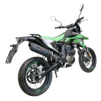 Pot echappement compatible avec KL MOTOR KXE 125 2022-2023, Furore Evo4 Nero, Pot Echappement homologué pour les marchés non européens 