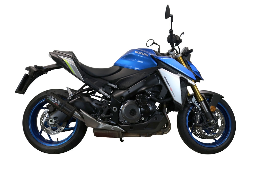 Pot echappement compatible avec Suzuki Gsx-S 1000 GT 2021-2025, M3 Titanium Natural, Échappement légal, homologué,silencieux avec db killer amovible et tuyau de liaison spécifique 