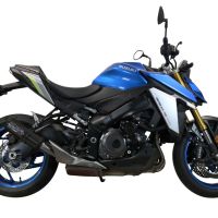 Pot echappement compatible avec Suzuki Gsx-S 1000 GT 2021-2025, M3 Titanium Natural, Échappement légal, homologué,silencieux avec db killer amovible et tuyau de liaison spécifique 