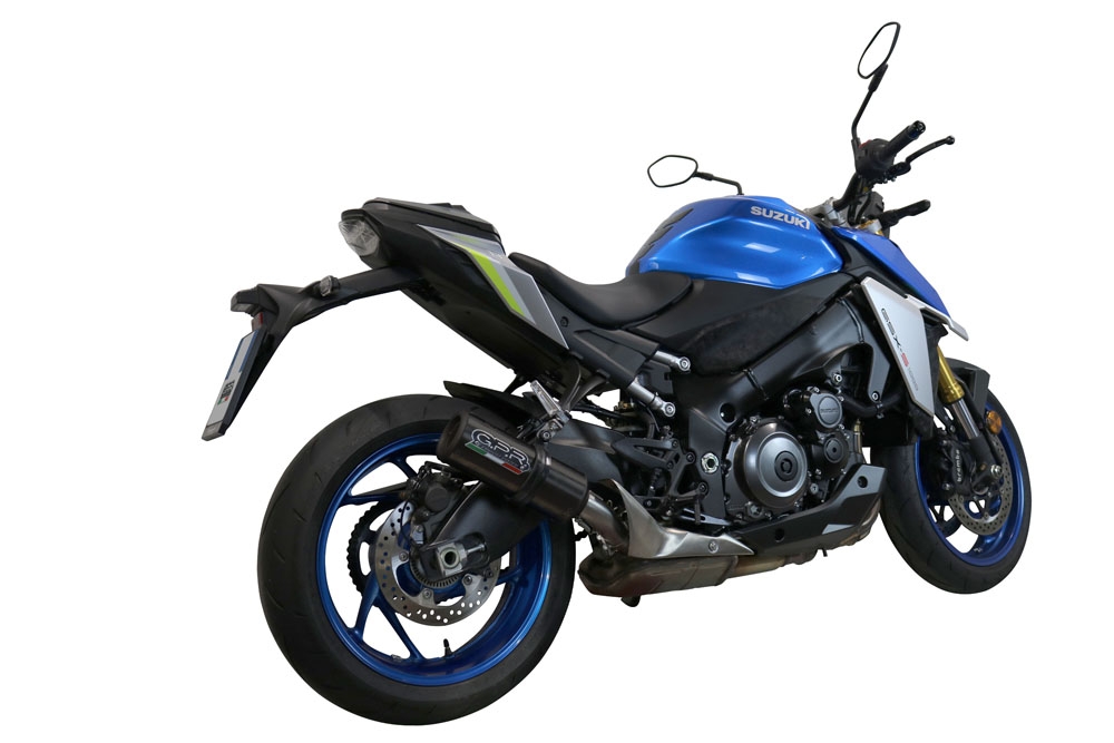 Pot echappement compatible avec Suzuki Gsx-S 1000 GT 2021-2025, M3 Titanium Natural, Échappement légal, homologué,silencieux avec db killer amovible et tuyau de liaison spécifique 
