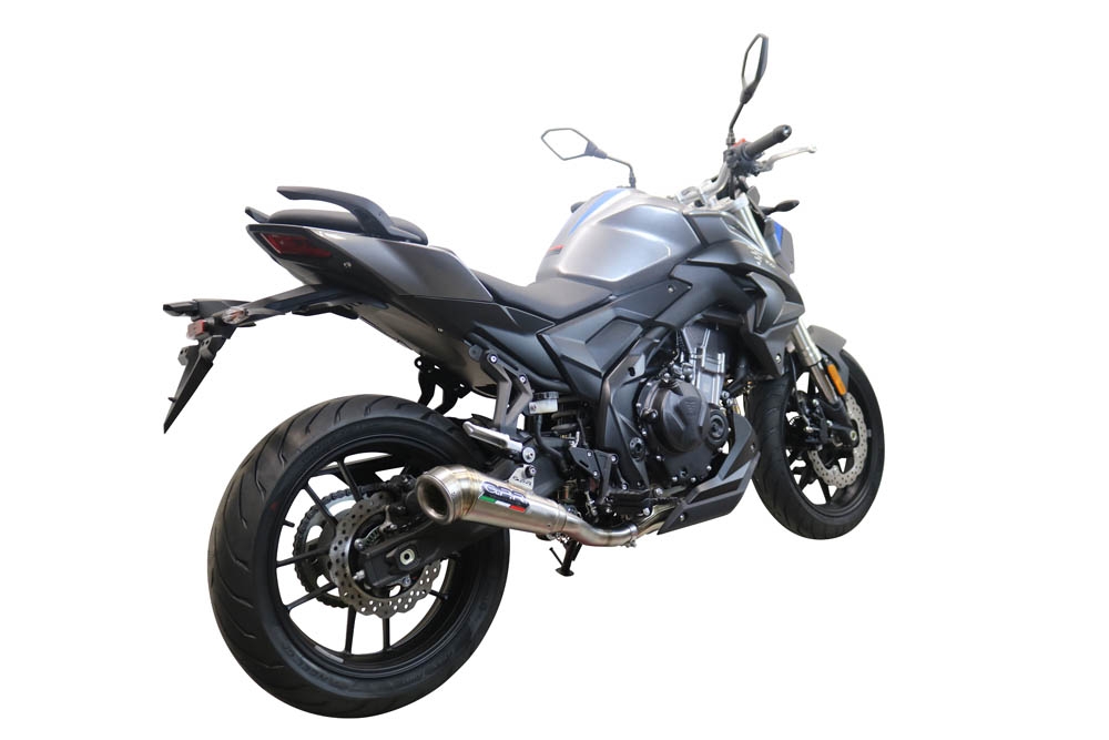 Pot echappement compatible avec Voge 500DS 2021-2024, Powercone Evo, Pot échappement racing, avec les tuyaux de liaison, article sans homologation 
