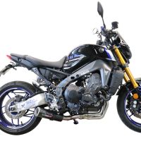 Pot echappement compatible avec Yamaha Mt-09 2021-2024, M3 Black Titanium, Pot échappement complet, non légal pour les pays de l'UE, avec db killer amovible 