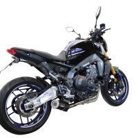 Pot echappement compatible avec Yamaha Mt-09 2021-2024, M3 Black Titanium, Pot échappement complet, non légal pour les pays de l'UE, avec db killer amovible 