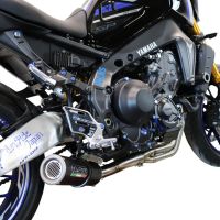 Pot echappement compatible avec Yamaha Mt-09 2021-2024, M3 Black Titanium, Pot échappement complet, non légal pour les pays de l'UE, avec db killer amovible 