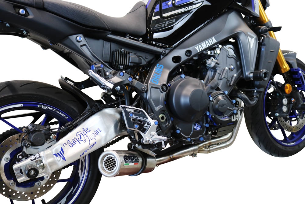 Pot echappement compatible avec Yamaha Mt-09 2021-2024, M3 Inox , Pot échappement complet, non légal pour les pays de l'UE, avec db killer amovible 