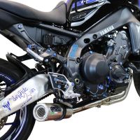 Pot echappement compatible avec Yamaha Mt-09 2021-2024, M3 Inox , Pot échappement complet, non légal pour les pays de l'UE, avec db killer amovible 