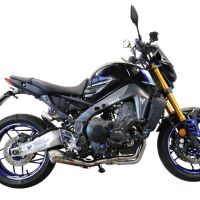 Pot echappement compatible avec Yamaha Mt-09 2021-2024, Powercone Evo, Pot échappement complet, non légal pour les pays de l'UE, avec db killer amovible 