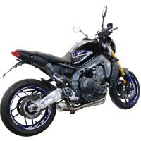 Pot echappement compatible avec Yamaha Mt-09 2021-2024, Powercone Evo, Pot échappement complet, non légal pour les pays de l'UE, avec db killer amovible 