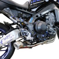 Pot echappement compatible avec Yamaha Mt-09 2021-2024, Powercone Evo, Pot échappement complet, non légal pour les pays de l'UE, avec db killer amovible 
