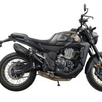 GPR exhaust compatible with  Zontes 350 T1 ADV 2022-2024, New Grand Prix Evo Poppy, Slip-on exhaust including removable db killer and link pipe, EPA-compliant 