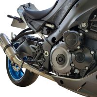 GPR pot echappement compatible avec Suzuki Gsx-S 1000 2015-2016, Deeptone Inox, Pot d'échappement complet racing, compris de collecteur et db killer amovible, sans homologation 