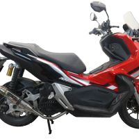 Pot echappement compatible avec Honda X-Adv 150 2020-2023, Deeptone Inox, Pot d'échappement complet racing, compris de collecteur et db killer amovible, sans homologation 
