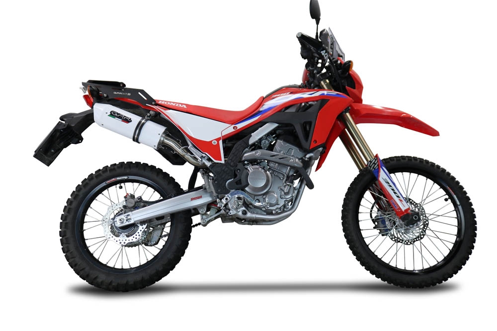 Pot echappement compatible avec Honda Crf 300 L - Rally 2021-2024, Albus Ceramic, Pot Echappement homologué pour les marchés non européens 
