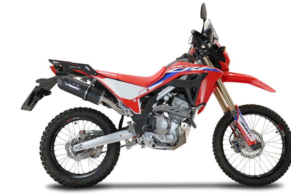 Pot echappement compatible avec Honda Crf 300 L - Rally 2021-2024, Furore Nero, Pot Echappement homologué pour les marchés non européens 