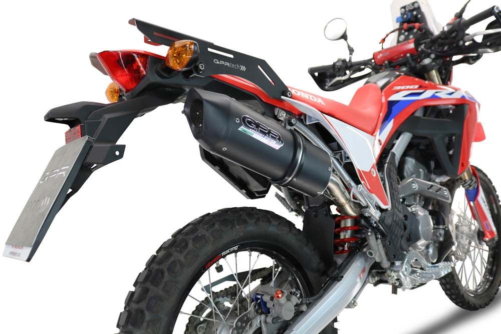 Pot echappement compatible avec Honda Crf 300 L - Rally 2021-2024, Furore Nero, Pot Echappement homologué pour les marchés non européens 