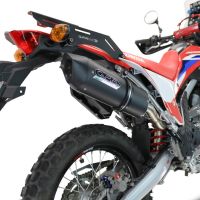 Pot echappement compatible avec Honda Crf 300 L - Rally 2021-2024, Furore Nero, Pot Echappement homologué pour les marchés non européens 