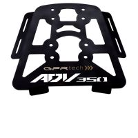 GPR TECH compatible with  Honda Adv 350 2022/2024 e5 GPR TECH SPECIFIC TITANIUM PLATE TOP CASE-ALPITECH 55 LT compatible with original luggage rack,titanium made with 4 anchor points