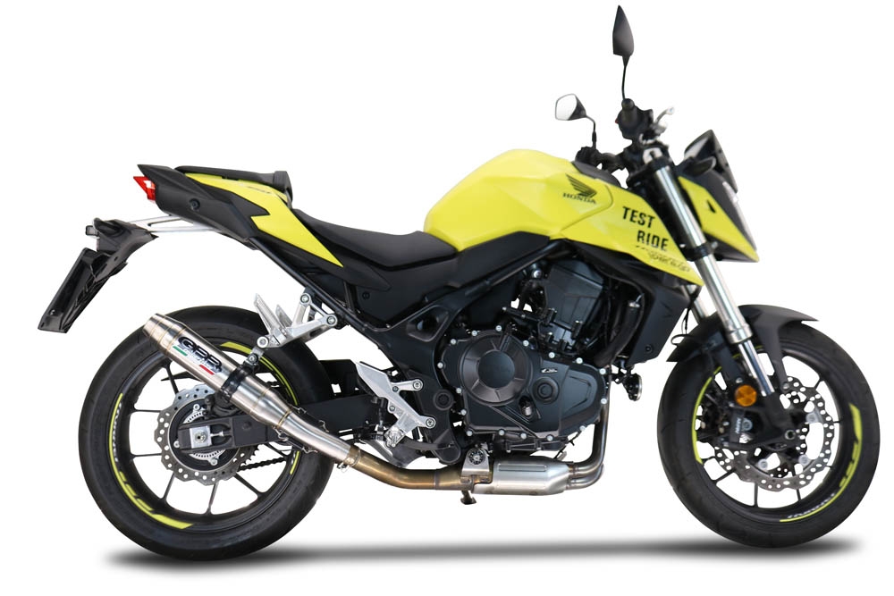 Pot echappement compatible avec Honda CB 750 Hornet 2023-2024, Deeptone Inox, Échappement légal, homologué,silencieux avec db killer amovible et tuyau de liaison spécifique 
