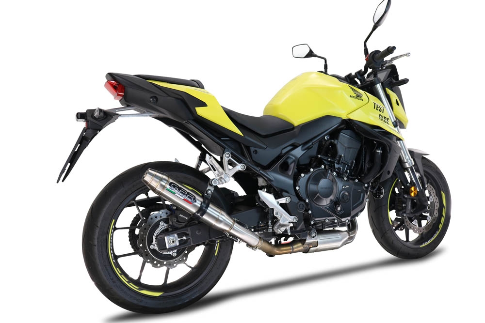 Pot echappement compatible avec Honda CB 750 Hornet 2023-2024, Deeptone Inox, Échappement légal, homologué,silencieux avec db killer amovible et tuyau de liaison spécifique 
