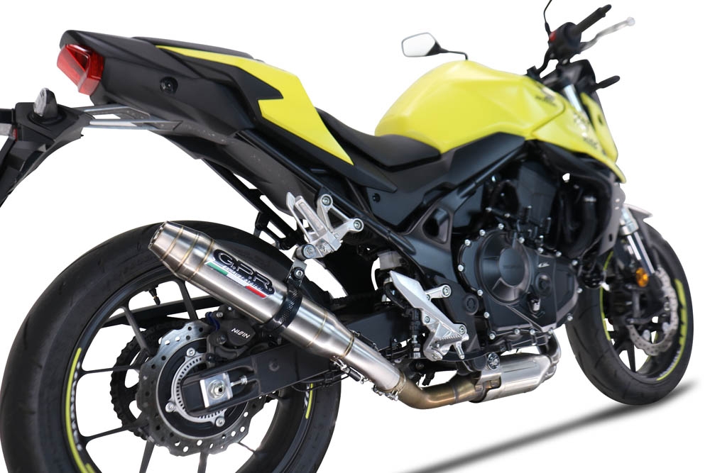 Pot echappement compatible avec Honda CB 750 Hornet 2023-2024, Deeptone Inox, Échappement légal, homologué,silencieux avec db killer amovible et tuyau de liaison spécifique 