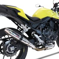 Pot echappement compatible avec Honda CB 750 Hornet 2023-2024, Deeptone Inox, Échappement légal, homologué,silencieux avec db killer amovible et tuyau de liaison spécifique 