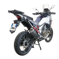 Pot echappement compatible avec Honda Crf 1100 L Africa Twin Adventure Sport 2020-2025, Dual Poppy, Échappement légal, homologué,silencieux avec db killer amovible et tuyau de liaison spécifique 