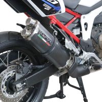 Pot echappement compatible avec Honda Crf 1100 L Africa Twin Adventure Sport 2020-2025, Dual Poppy, Échappement légal, homologué,silencieux avec db killer amovible et tuyau de liaison spécifique 