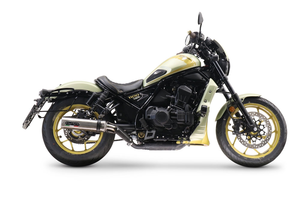Pot echappement compatible avec Honda Cmx 1100 Rebel 2021-2024, M3 Inox , Échappement légal, homologué,silencieux avec db killer amovible et tuyau de liaison spécifique 