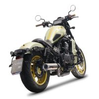 Pot echappement compatible avec Honda Cmx 1100 Rebel 2021-2024, M3 Inox , Échappement légal, homologué,silencieux avec db killer amovible et tuyau de liaison spécifique 