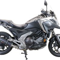 Pot echappement compatible avec Honda Nc 750 X - S Dct 2017-2020, Furore Evo4 Nero, Échappement légal, homologué,silencieux avec db killer amovible et tuyau de liaison spécifique 