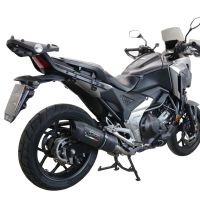 Pot echappement compatible avec Honda Nc 750 X - S Dct 2017-2020, Furore Evo4 Nero, Échappement légal, homologué,silencieux avec db killer amovible et tuyau de liaison spécifique 