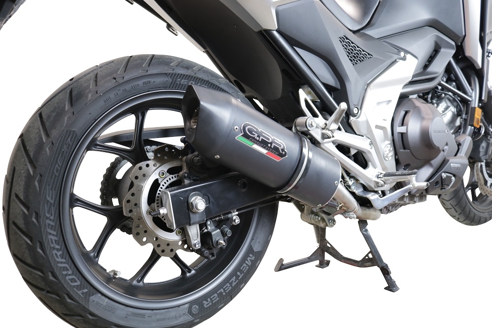Pot echappement compatible avec Honda Nc 750 X - S Dct 2021-2023, Furore Evo4 Nero, Échappement légal, homologué,silencieux avec db killer amovible et tuyau de liaison spécifique 