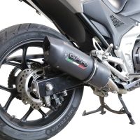 Pot echappement compatible avec Honda Nc 750 X - S Dct 2021-2023, Furore Evo4 Nero, Échappement légal, homologué,silencieux avec db killer amovible et tuyau de liaison spécifique 