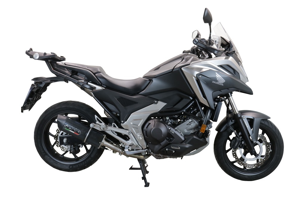 Pot echappement compatible avec Honda Nc 750 X - S Dct 2021-2023, Furore Evo4 Poppy, Échappement légal, homologué,silencieux avec db killer amovible et tuyau de liaison spécifique 