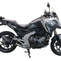 Pot echappement compatible avec Honda Nc 750 X - S Dct 2021-2023, Furore Evo4 Poppy, Échappement légal, homologué,silencieux avec db killer amovible et tuyau de liaison spécifique 