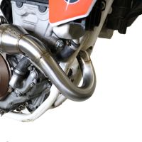 Pot echappement compatible avec Ktm XC-F 250 2019-2022, Pentacross FULL Titanium, Pot d'échappement complet racing, compris de collecteur et db killer amovible, sans homologation 