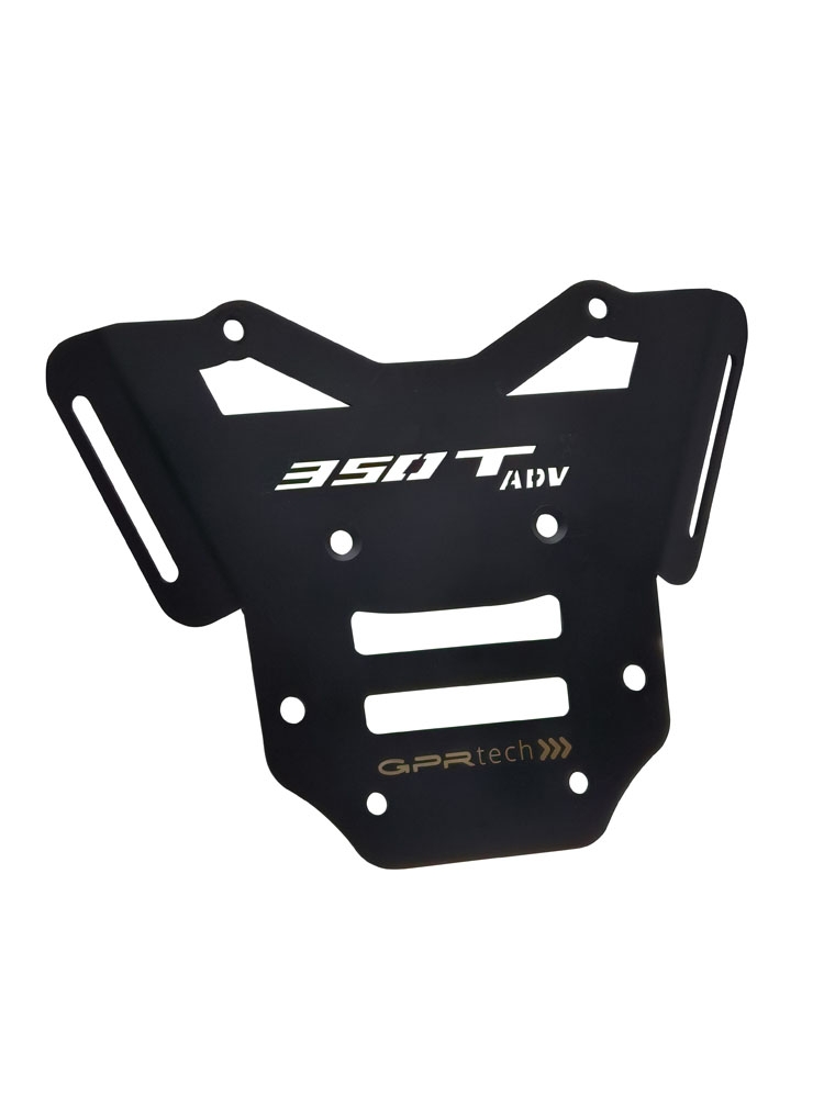 Top case GPR TECH compatible with  Zontes 350 T1 ADV 2022/2024 e5 GPR TECH Top case in aluminum, black color with specific plate included Capacity 45 LT.