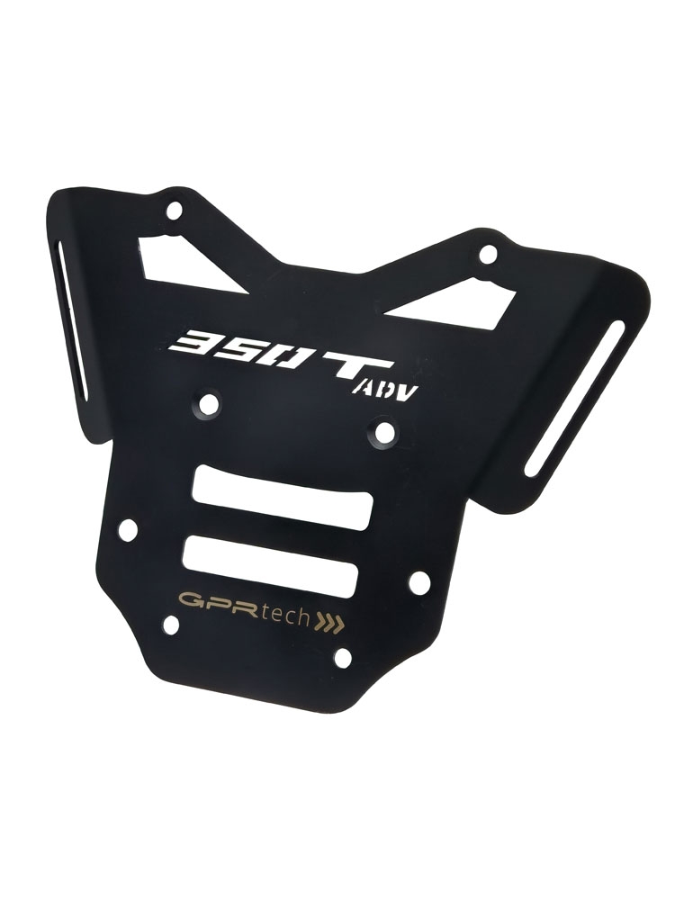Top case GPR TECH compatible with  Zontes 350 T1 ADV 2022/2024 e5 GPR TECH Top case in aluminum, black color with specific plate included Capacity 45 LT.