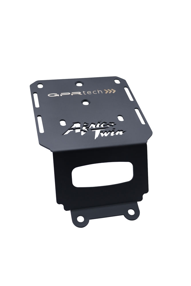 GPR TECH compatible with  Honda Crf 1000 L Africa Twin Adventure Sport 2018/2020 e4 GPR TECH SPECIFIC PLATE IN TITANIUM TOP CASE-ALPITECH 35/55 LT compatible with original luggage rack,titanium made with 4 anchor points