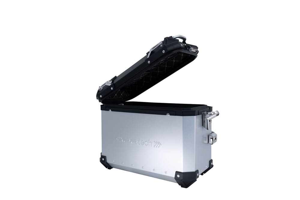 GPR TECH compatible with  Benelli Trk 502 2017/2020 e4 GPR TECH Pair of side cases aluminum made, silver color with specific pannier holder Capacity 38 LT. + 38 LT.