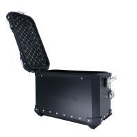 GPR TECH compatible with  Honda Crf 1000 L Africa Twin 2018/2020 e4 GPR TECH Pair of side cases aluminum made with contoured right side, black color with specific pannier holder Capacity 38 LT. + 32 LT.