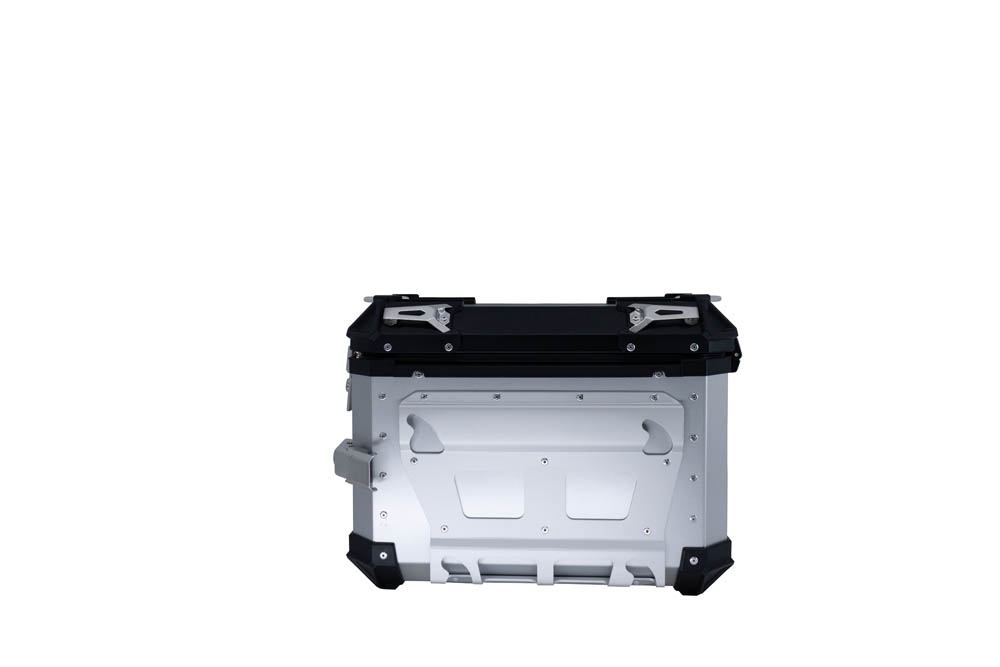 GPR TECH compatible with  Honda Crf 1000 L Africa Twin 2018/2020 e4 GPR TECH Pair of side cases aluminum made with contoured right side, silver color with specific pannier holder Capacity 38 LT. + 32 LT.