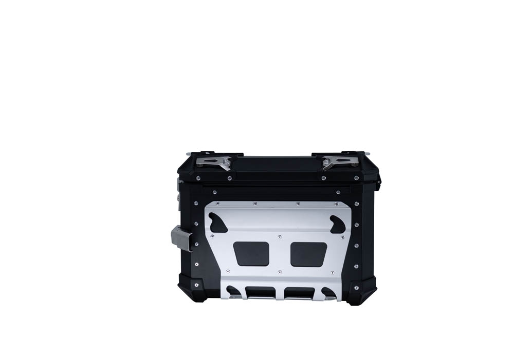 GPR TECH compatible with  Honda Crf 1000 L Africa Twin 2018/2020 e4 GPR TECH Pair of side cases aluminum made with contoured right side, black color with specific pannier holder Capacity 38 LT. + 32 LT.