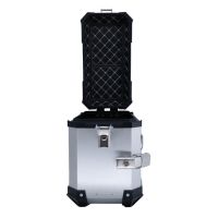 GPR TECH compatible with  Honda Crf 1000 L Africa Twin 2018/2020 e4 GPR TECH Pair of side cases aluminum made with contoured right side, silver color with specific pannier holder Capacity 38 LT. + 32 LT.